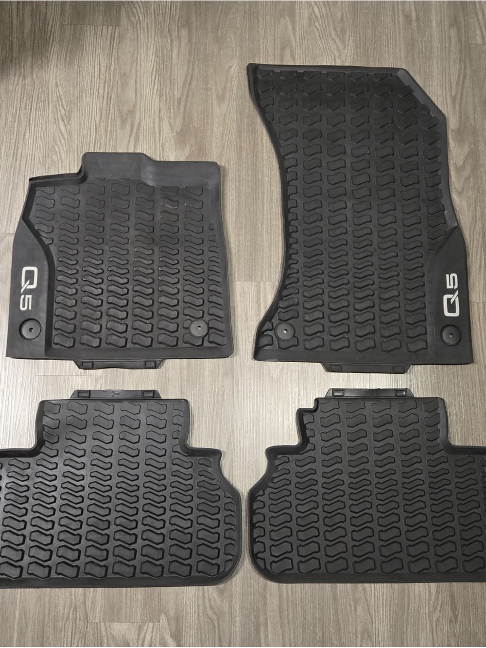 2018-2025 Audi Q5 Black All-Weather Rubber Floor Mats - Set of 4